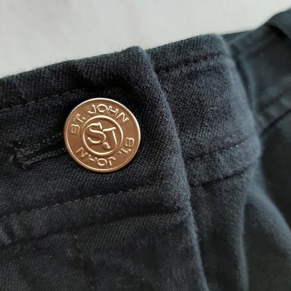 St.John‎ Caviar Black High Rise Straight Leg Pants - Picture 5 of 10